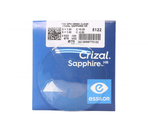 Линзы для очков Essilor 1.5 ORMA Crizal Sapphire HR