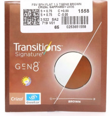 Линзы для очков Essilor 1.5 ORMA Transitions GEN8 Brown/Grey Crizal Easy Pro