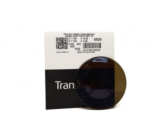 Линзы для очков Essilor 1.5 ORMA Transitions GENS Brown/Grey Crizal Easy Pro Astigmatic