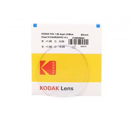 Линзы для очков KODAK 1.56 AS Clean’N’CleAR Blue UV Astigmatic