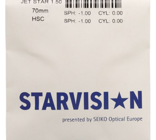 Линзы для очков STARVISION Jet Star 1.50 HSC Astigmatic