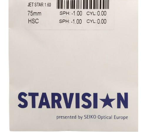 Линзы для очков STARVISION Jet Star 1.60 HSC Astigmatic